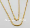 Hochwertige Neuankömmlinge 2014 24K vergoldeter Schlangenschmuck 3,5 mm Breite 70 cm lange Halskette Goldkette für Männer NEC1527