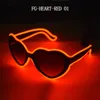 Heart-shaped Light eyeglasses el wire Cold light line glasses with 3V Driver For Night Club Wedding make-up party