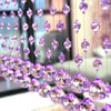 20 Pcs 6 Color Wedding Party Home Decorations Crystal Arylic Glass Beads Rope Curtain Hanging on Screen1 Meter Beads