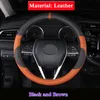 QCBXYYXH Car Styling per Toyota 8th Camry 2018-2019 Coprivolante Volante Coprivolante in pelle Accessorio interno