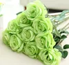 Roses artificielles en soie, nouveaux Styles, fleurs artisanales, fleurs au toucher réel, pour mariage, décoration de salle de noël, 9 couleurs, GA223