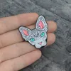 Miss Zoe Canadian Hairless emaille pins Heks kat Broches Gift voor vriend Animal Badge Knop Revers pin voor Kleding Jeans cap zak