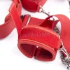 Bondage Polso al colletto Manette Polsini alla caviglia Bocca Bavaglio Collo Cinghie di ritenuta catena nuovo #R56