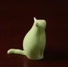 Cerâmica resumo sortudo gato família decoração da casa sala de artesanato decoração de porcelana animal estatueta maneki neko decoração de casamento presente