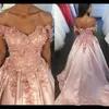 Erröten rosa Abend-Ballkleider Exquisite Applikationen Ball-Maxikleid Mädchen-Abschlussfestzug Quinceanera-Kleider Hohe Qualität nach Maß 2019