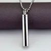 316L Stainless Steel Lockets Cylinder Perfume Bottle Openable Pendant Necklaces Memorial Case Men Women Ash Urn Jewelry Lover Couples Necklace Gifts