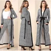 Sexy 2 Piece Set 2018 Fashion Women Plaid Long Trench Cardigan and Bodycon Pants Suit Summer Two Piece Outfits