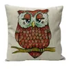 Cute Owl Pillow Cover Animal Pattern Pillow Case Linen Pillowcase Decorative Pillows For Sofa Seat Cushion Cover Home decor