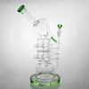 Bong Recycler Bubbker Glass Water Bong Big Bong Glass Bong Podwójna komora wodna z mocnym okrągłym podstawą ciężki hitter mocny okrągły bong bong