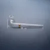 Kavisli 6 Inç (15 cm) Renkli Cam Su Borusu Fıskiye Pyrex Yağ Burner temizle Cam Yağı brülör Sigara Su El Borusu ile braketi