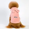 S-XXXL costume de chien avec mignon ours oreille vêtements pour animaux vêtements automne chien chaud hiver pile double face pour bichon fournitures de chien caniche