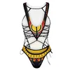 African style one piece swimsuit bikinis bathing suits digital print costumi da bagno sexy swimwear thong swimsuits for women