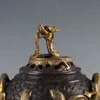 Brûleur d'encens dragon en cuivre doré chinois fabriqué pendant le DaMing XuanDe