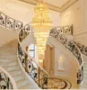 Lustres de Cristal Modernos de LED Lustres de Luminária American Golden Long K9 Crystal Lustre Hotel Lobby Hall Stair Way Home Inoodr Lighting