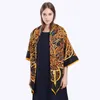 New Twill Silk Scarf Women fairy Tale Character Printing Square Scarves Fashion Wrap Female Foulard Large Hijab Shawl Neckerchief 130*130CM