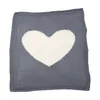 Love Heart coperte a maglia Baby Kids neonato aria condizionata trapunte di lana divano casa coperta coperta regali 100 * 78 cm TY7-155