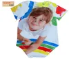 Moda sublimación de DIY mono-largo / manga corta para la máquina de la prensa de transferencia de calor Ropa conjunta infantil