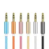 1M 3FT Metal Unbroken Fabric Braided Audio Aux Car Extension Cable 3.5mm male to male For Headphone ,Speaker , cellphone ,computer