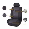 Fullt uppsättning bilstolsöverdrag Universal Mode Jacquard Stickad Auto Seat Cover Bil Inredning Tillbehör Svart / Grå / Beige Färg