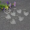 10 peça claro / espelho personalizado laser gravado keychain amor coração casamento favores favores personalizados tamanho keyring 3 cm * 3 cm