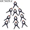 Hakenschienen OUNONA 16 Stück 45 mm Po Studio Leinwand Musselin Papier Hintergrundklammern Clips (Schwarz + Orange)