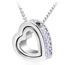 Discount Heart Crystal Necklaces Pendants 18K Gold And Silver Plated Jewellery Jewerly Necklace Women Fashion Jewelry Free Shipping