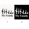 My Family Shape Gun Funny Car Window Decor Vinyloverdrukplaatjesticker Wilde militaire vuurwapenliefhebbers Autostickers