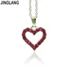 JINGLANG en forme de coeur ami pendentif pour collier romantique mode bijoux belle fête des mères cadeau