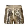 Sparkle Sequin Shorts 3 Colors Summer Drawstring Elastic Waist Party Girls Shorts High Waist Fitness Girls Shorts OOA5655