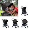 Sommarbarn Barnvagn Barnvagn Pushchair Shade Cover Barnvagn Tillbehör Gardin Cover Anti-Mosquito Anti-UV C4221