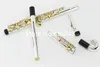 Gratis verzending FL-371 kleine gebogen hoofd 16 sleutelgaten open fluit C Tune zilveren body gold lak sleutel fluit instrument flauta