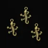 120 sztuk Alloy Charms Antique Bronze Plated Gecko Lizard Charms Dla Biżuterii Diy Handmade Wisiorki 25 * 15mm