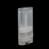 Portable DIY 15ml Clear White Plastic Empty Oval Lip Balm Tubes Deodorant Containers Free Shipping LX2264