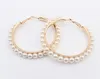 Hot Selling New Beautiful Fashion Pretty Pearl circle Earrings Pearl Earrings For Women Fashion Jewelry free shipping HJ173