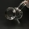 Flat Top Quartz Banger Ground Joint Banger Nail 4mm Thickness 20mm OD with glass bubble carb cap Fo r2018 glass dab rigs