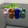 Farbiges Rosenglas, gerader Rauchtopf, Glasbong, Wasserpfeife, Titan-Nagelschleifer, Glas-Bubbler für Pfeifenmischungsfarben