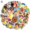 100PCS Random Hot Graffiti Anime Rock Retro Funny Stickers Adolescent Child Vinyl Applique Gift DIY Notebook Guitar Luggage Skate Stickers