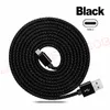 USB C Type C Micro V8 USB-kabel 1m 2M 3M Aluminium Fabric Nylon Data Charger Kabels voor Samsung S6 S7 S8 S9 Opmerking 8 HTC Android-telefoon