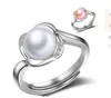 affascinante anello da donna in argento 925 con perle naturali (33) dcgd