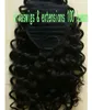 Ponytail African American black women Afro Kinky Curly Wrap Human Hair Drawstring Ponytail extensions 120g fast DHL