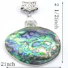 Neu Luckyshine 2 Teile/los 925 Sterling Silber Natürliche Perle Abalone Shell Edelstein handgemachte Mode Halskette Anhänger Schmuck p0965