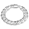 12m Side Chain - Mannelijke Geld Sterling Verzilverd Armband; Hot Sale Mannen en Vrouwen 925 Silver Bracelet SPB222