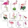 10PCS Flamingo Embroidered Patches for Clothing Bags Iron on Transfer Applique Patch for Dress Jeans DIY Sew on Embroidery Kids Stickers