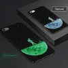 Lysande skyddskåpa för iPhone 7 plus 8 plus glöd i den mörka lättnadsmålningen Fluorescerande färgbyte Slim Hard Back Cover