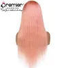 Pelucas PRMIER 8A Pelucas humanas de encaje completo Silky recta 100% Brasileño Virginal Hair Pink Rojo Púrpura Verde azul 10 Color Pelucas de encaje