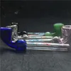 5-Zoll-Glas-Sherlock-Rohr-Ölbrenner, dicke, bunte Glaspfeife für Dab-Rigs, rauchende Glas-Bubbler