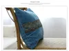 autumn home decoration blue velvet cushion cover 60*60 sofa chair couch throw pillow case chaise cojines 45cm vintage almofada