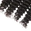 Brasileño Bundles de ondas profundas con cierre 10a Cabello virgen brasileño Weave húmedo y ondulado Cabello humano con cierre de encaje Middle 3 P7066389