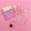 Verschillende zeemeermin make-up borstels sets Sailor Moon make-up borstels glitter bling diamant make-up borstel cosmetische borstels kit met tas DHL gratis