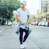 2018 Summer Modna nowa męska Toszpa mięśniowa T-drock krótkie topy T-shirt Casual Slim Fit Tee koszulka Homme White Gray1